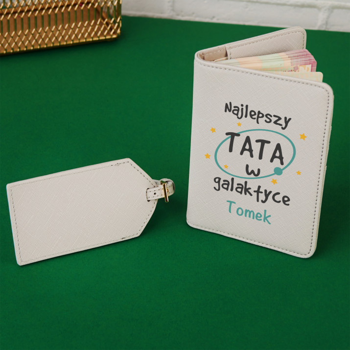 Tata w galaktyce - Etui na paszport z nadrukiem